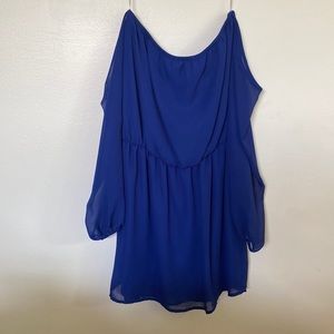Tobi off shoulder sleeved mini dress